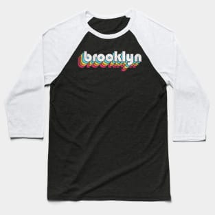 Brooklyn  / Retro Typography Design Baseball T-Shirt